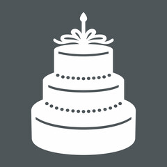 Cake wedding quality vector illustration cut