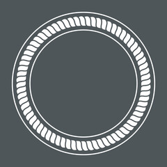 Rope cord frame circle pattern ornamental vector