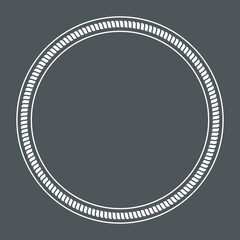 Rope cord frame circle pattern ornamental vector