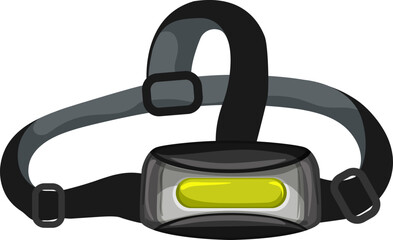 light headlamp flashlight cartoon. light headlamp flashlight sign. isolated symbol vector illustration