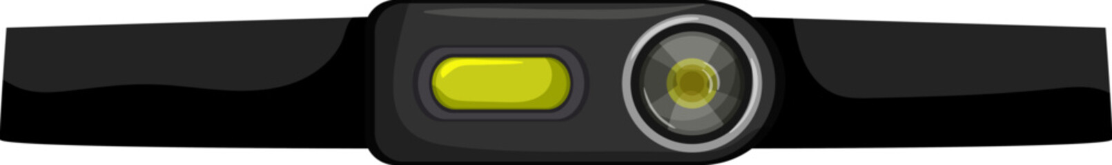 head headlamp flashlight cartoon. head headlamp flashlight sign. isolated symbol vector illustration