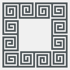 Greek of frame, corner and border, roman ornament quality vector illustration cut 
