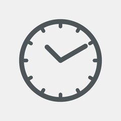 Clock icon face hour time watch vector
