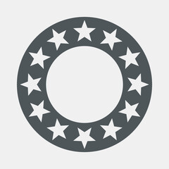 Frame Stars circle quality vector illustration cut