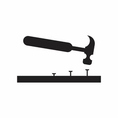 hammer icon stock illustration flat design