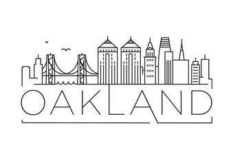 Oakland City Minimal Skyline Design