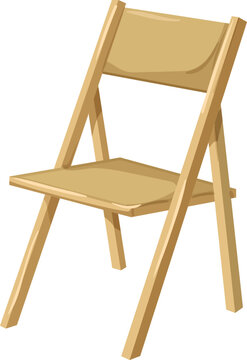 furniture folding chair cartoon. furniture folding chair sign. isolated symbol vector illustration