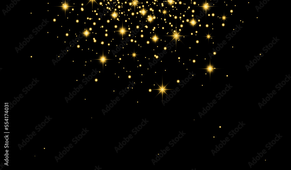 Poster sparkling stars for abstract backgrounds and overlays