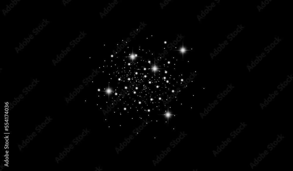 Poster sparkle star for simple background and overlay