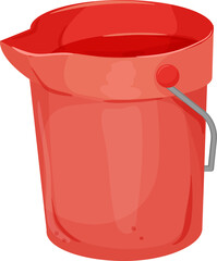 pot plastic bucket container cartoon. pot plastic bucket container sign. isolated symbol vector illustration