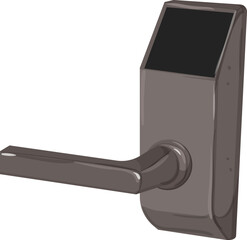 smart door handle cartoon. smart door handle sign. isolated symbol vector illustration