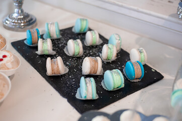 Candy bar at a wedding with different sweets
