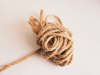 skein of rope made of coconut fiber