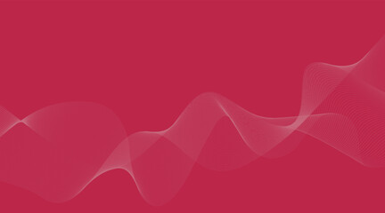 Color of year 2023 viva magenta abstract vector background with dynamic wave. Geometric abstract wavy lines background. Vector illustration