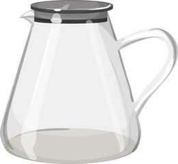 glass teapot tea kettle cartoon. glass teapot tea kettle sign. isolated symbol vector illustration
