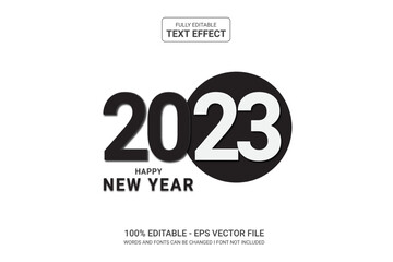 Editable 3d text effect new year with black and white special edition number styles mockup concept, modren and premium. Vector EPS	
