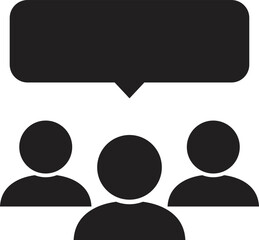 人物と吹き出しのシンプルアイコン