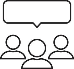 人物と吹き出しのシンプルアイコン