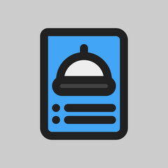 Restaurant icon in filled line style about travel, use for website mobile app presentation