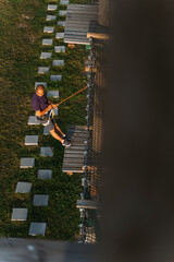 Climbing safety instructor in the adventure park