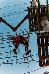 Woman in the adventure park