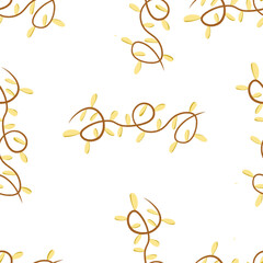 Seamless pattern Cozy Christmas lighting in hand drawn style