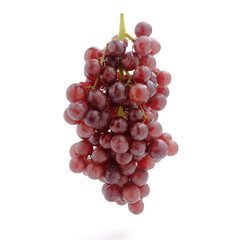 fresh red grapes isolated on a white background