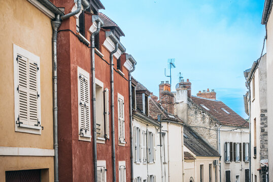 Street view of downtown Dourdan, France