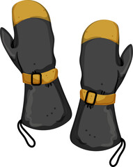 clothing mittens gloves winter cartoon. clothing mittens gloves winter sign. isolated symbol vector illustration
