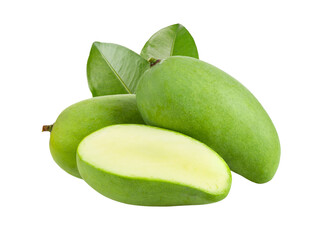 green mango isolated on transparent png