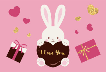 vector background with a set of valentine’s day icons for banners, cards, flyers, social media wallpapers, etc.