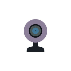 Mini camera as Equipment for streamers and blogger isolated on white background.