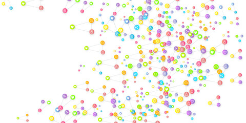 Social media marketing icons internet tags target