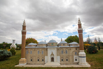 Fototapeta na wymiar Konya - Turkey, Realistic miniatures in Konya 80 Binde Devr-i Alem Parki.