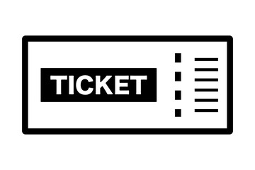 Simple ticket icon. Discount ticket and voucher. Vector.