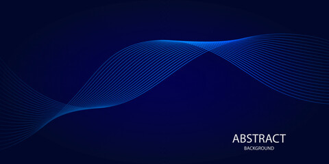 Abstract wave digital element for design. Curved wavy line design element 