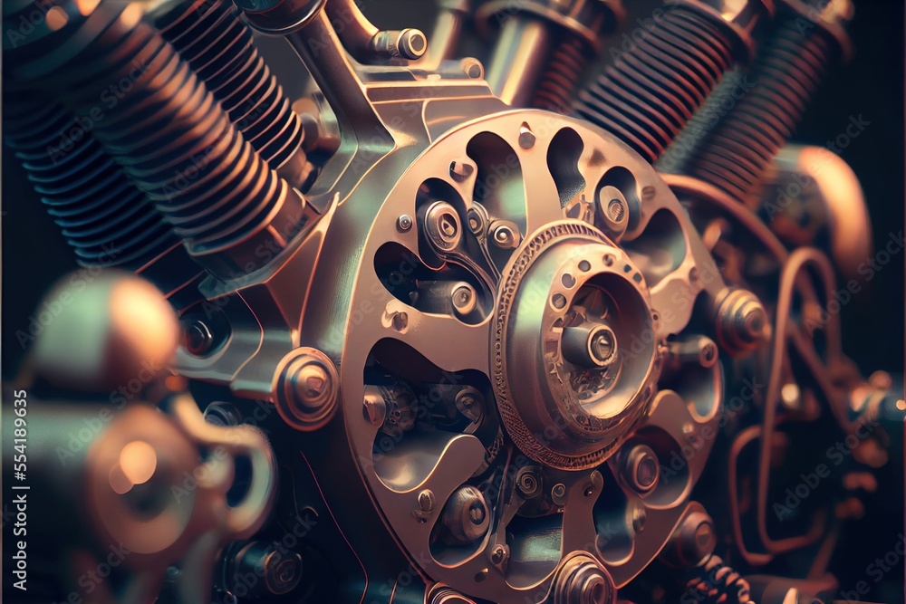 Aufkleber 12-12-2022 riga, latvia a close up of a metal object with many gears and gears on it's side and a bl