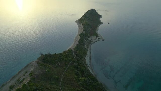 Magical sunset over the Rodonit cape, Albania