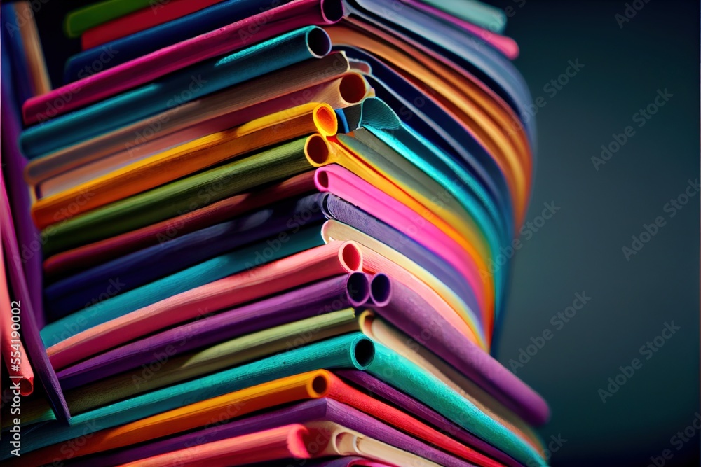 Poster 12-12-2022 riga, latvia a stack of colorful papers with a blue background and a black background wit