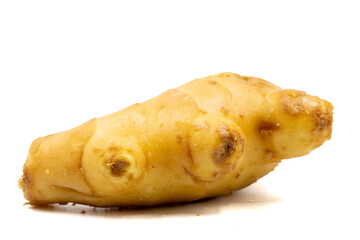 Jerusalem artichoke isolated on a white background. Clipping Path. Full depth of field. close up