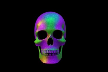 Obraz premium Colorful Rainbow Skull