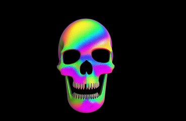 Colorful Rainbow Skull