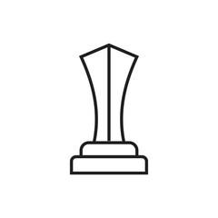 Reward trophy icon design. Trophy cup icon, isolated on white background. vector illustration