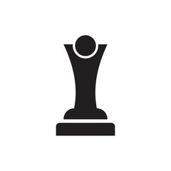 Reward trophy icon design. Trophy cup icon, isolated on white background. vector illustration