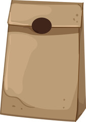 packaging paper bag cartoon. packaging paper bag sign. isolated symbol vector illustration