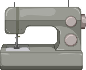 needle sew machine cartoon. needle sew machine sign. isolated symbol vector illustration