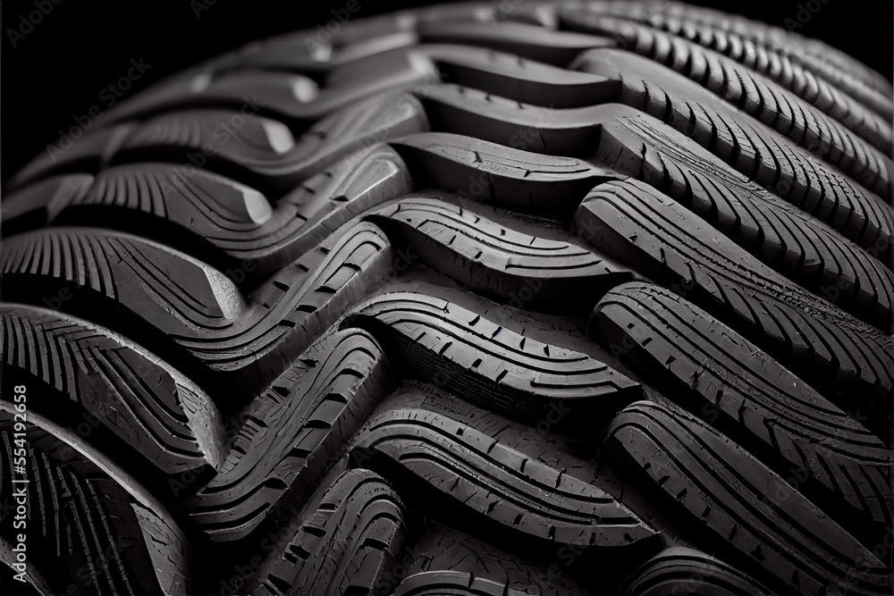 Poster 12-12-2022 riga, latvia a close up of a tire pattern on a black background with a black background a