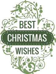 Fototapeta premium Christmas Badge Collection Best Chistmas Wishes