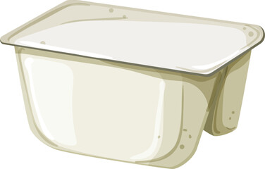 plastic yogurt package cartoon. plastic yogurt package sign. isolated symbol vector illustration