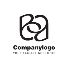 simple black double b for logo company design